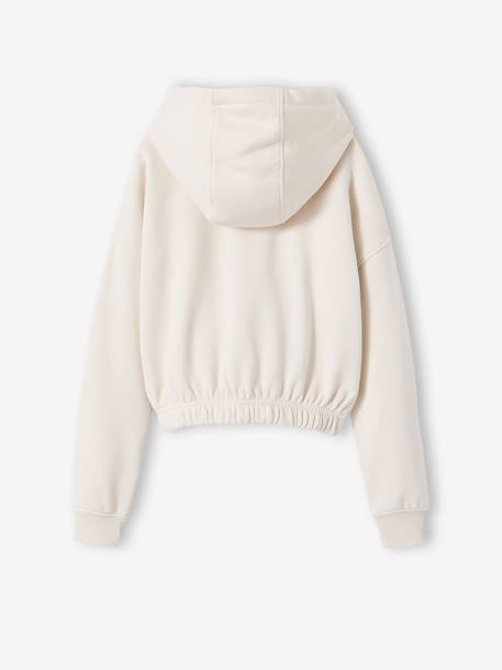 Girl's hooded sweatshirt for sport vanilla 
