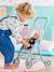 Doll's pushchair with star print green 