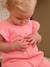 Baby girl's playsuit in cotton gauze rose 