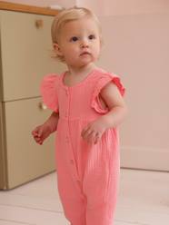 Baby-Baby girl's playsuit in cotton gauze