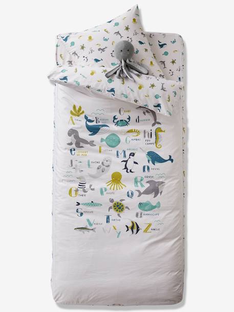 'Easy to Tuck-in' Ready-for-Bed Set with Duvet, ABECEDAIRE MARIN White 
