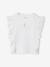 Short-sleeved frill t-shirt for girls ecru 