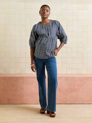 Balloon sleeve nursing blouse