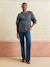 Balloon sleeve nursing blouse navy blue 