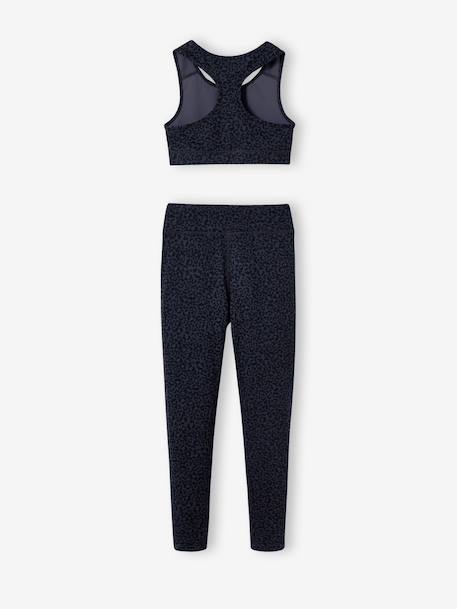 Girl's bra leggings set anthracite 