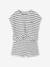 Fancy Knit T-Shirt & Shorts Set for Girls ecru+rose 