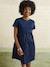 Two-tone nursing clothes dress navy blue 