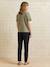 Cotton gauze maternity trouser black 