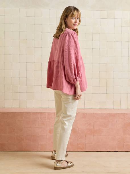 Nursing clothes blouse rose 