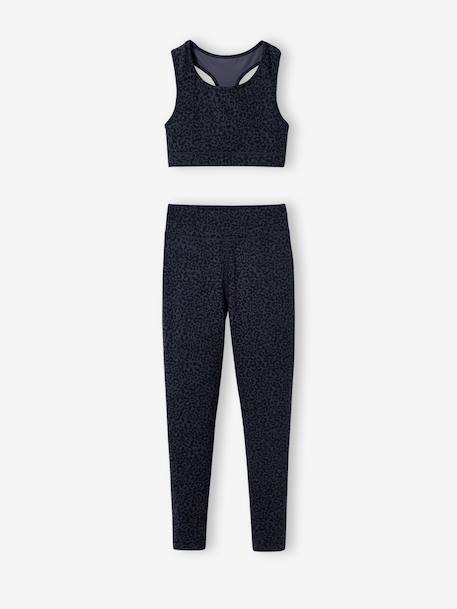 Girl's bra leggings set anthracite 
