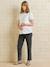 Short-sleeved maternity t-shirt with embroidery ecru 