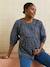 Balloon sleeve nursing blouse navy blue 