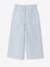Girls' cotton bermuda shorts striped blue 