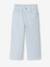 Girls' cotton bermuda shorts striped blue 