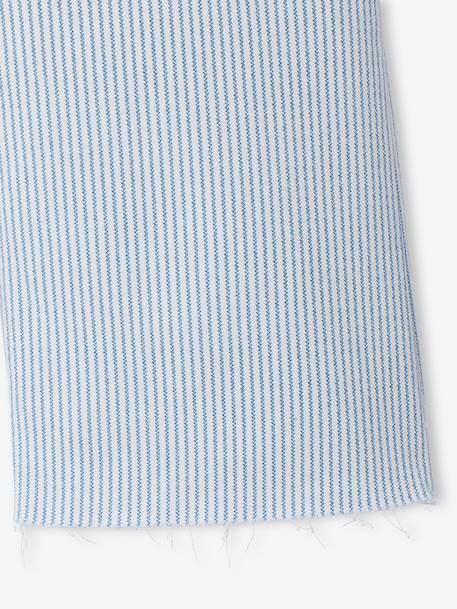 Girls' cotton bermuda shorts striped blue 