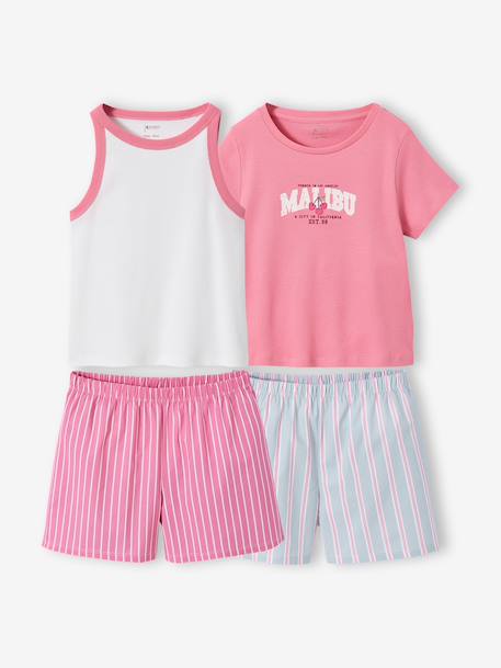 Pack of 2 short-sleeved pyjamas white 