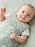 Customisable summer baby sleeping bag MARGUERITE in cotton gauze printed blue 