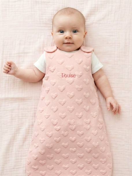 Baby Sleeping Bag, Jacquard beige+pale pink 