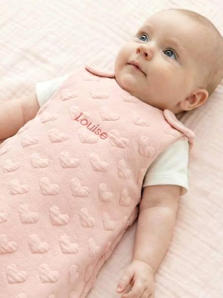 Baby Sleeping Bag, Jacquard beige+pale pink 