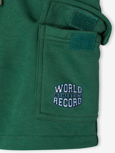 Cargo-Style Sports Shorts for Boys green+navy blue 