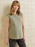 Sleeveless organic cotton nursing clothes t-shirt beige+khaki 