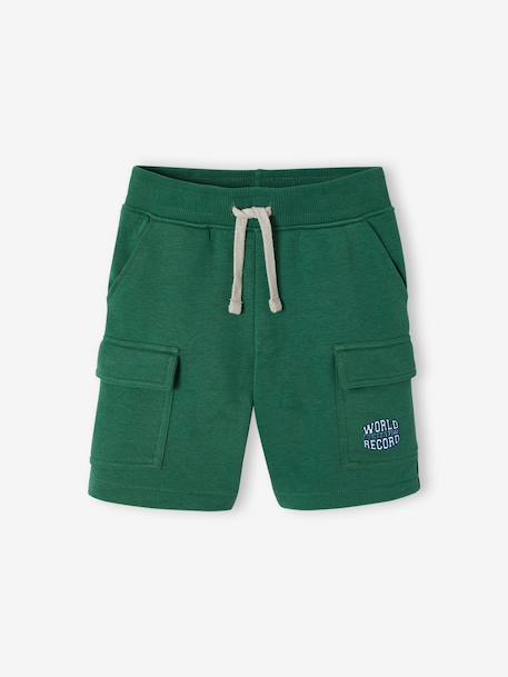 Cargo-Style Sports Shorts for Boys green+navy blue 
