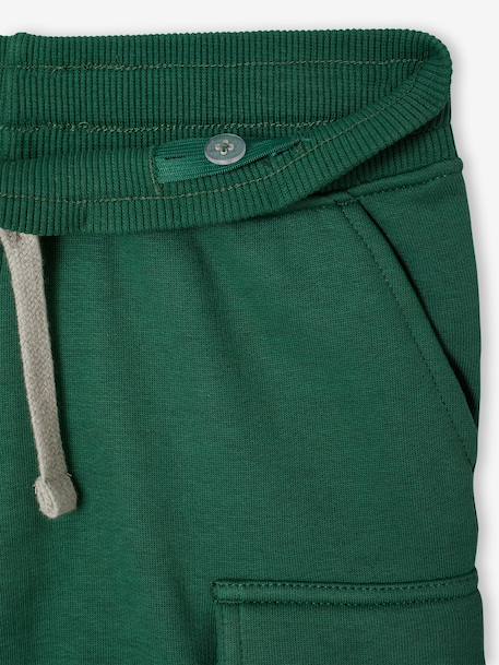 Cargo-Style Sports Shorts for Boys green+navy blue 