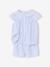 Short-sleeved pyjama playsuit to customise sky blue 