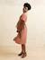 Fluid nursing clothes dress terracotta 