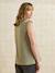 Sleeveless organic cotton nursing clothes t-shirt beige+khaki 