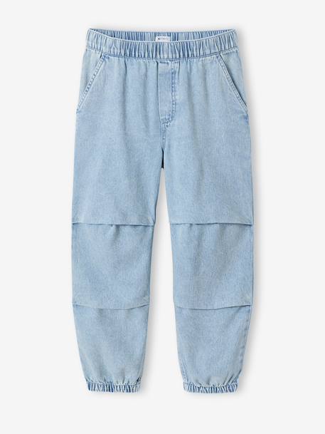 Denim parachute trousers bleached denim 