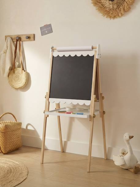 3-in-1 Foldable Board, Adjustable Height  - Wood FSC®100% Certified PINK MEDIUM SOLID+white+Wood/Multi 