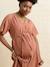 Fluid nursing clothes dress terracotta 