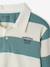 Striped Polo Shirt for Boys aqua green+green+marl grey+navy blue+ochre 