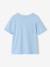 Boy's short-sleeved t-shirt pecan nut+sky blue 