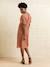 Fluid nursing clothes dress terracotta 