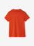 Set of 2 Plain, Short Sleeve Polo Shirts, for Boys aqua green+BLUE LIGHT SOLID WITH DESIGN+coral+orange 