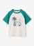 Boy's short-sleeved t-shirt emerald green+ocean blue 