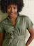 Wide-Leg, Short-Sleeved Lyocell Jumpsuit for Pregnancy & Nursing olive+stone 