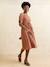Fluid nursing clothes dress terracotta 