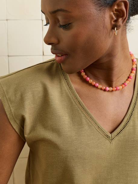 V-neck nursing t-shirt olive 