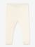 Baby leggings in plain cotton ecru 