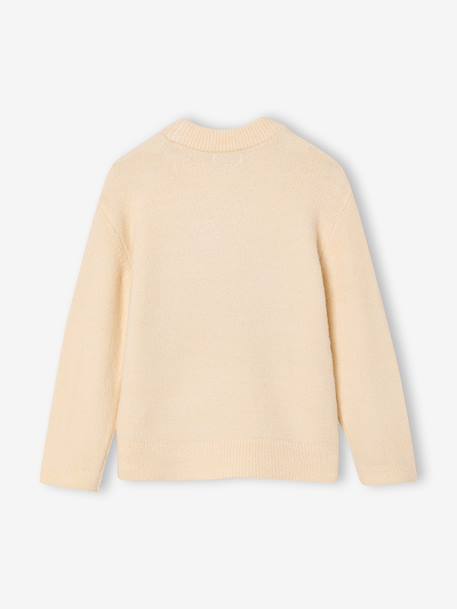 Jumper with flowers for girls vanilla 