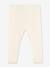 Baby leggings in plain cotton ecru 