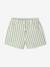 Girl's twill shorts ecru+sage green 