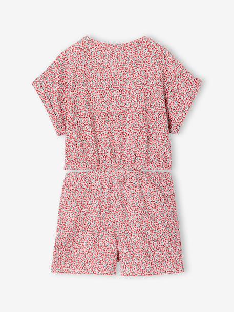 Girl's jersey playsuit ecru+multicoloured 