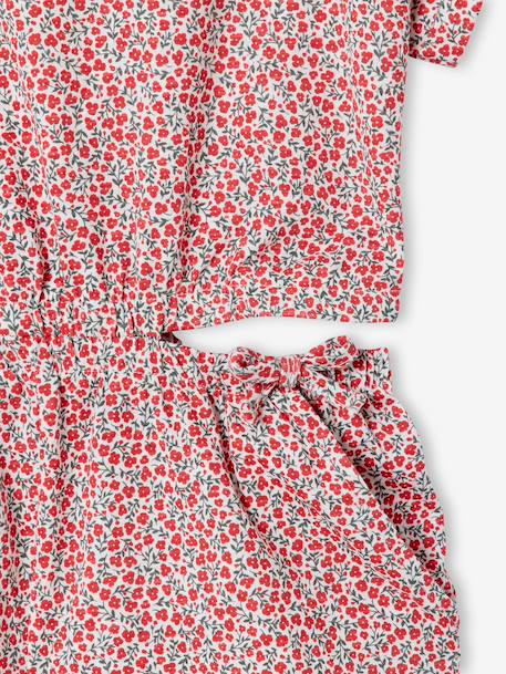 Girl's jersey playsuit ecru+multicoloured 