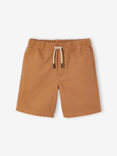 Twill Bermuda Shorts for Boys anthracite+camel 