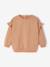 Customisable baby girl's sweatshirt pecan nut+vanilla 