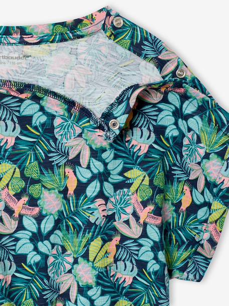 Girl's jersey playsuit ecru+multicoloured 